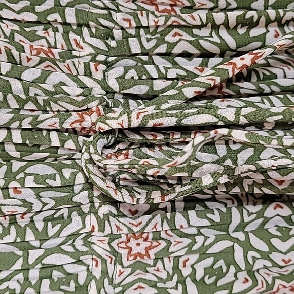 Vintage Robbie Bee Tiered Floral Maxi Dress Size 8 Green Boho Forest Fairy Flowy - Picture 8 of 13